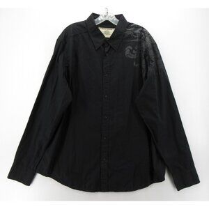 DKNY Jeans Shirt XL Button Down Graphic Gothic Y2K Streetwear Cotton